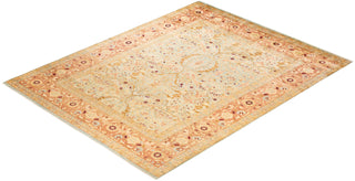 Contemporary Eclectic Light Blue Wool Area Rug 8' 10" x 11' 5" - Solo Rugs