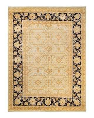 Contemporary Eclectic Light Blue Wool Area Rug 9' 1" x 12' 1" - Solo Rugs