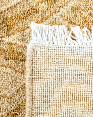 Contemporary Eclectic Ivory Wool Area Rug 9' 1" x 12' 2" - Solo Rugs