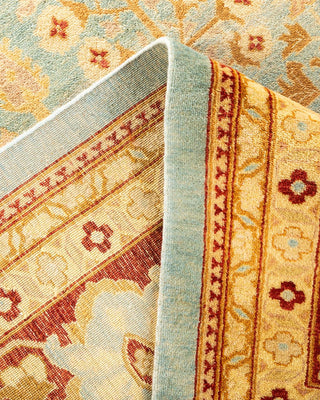 Contemporary Eclectic Light Blue Wool Area Rug 8' 10" x 12' 2" - Solo Rugs