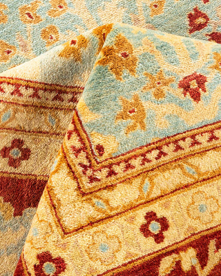 Contemporary Eclectic Light Blue Wool Area Rug 8' 10" x 12' 2" - Solo Rugs