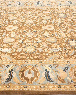 Traditional Mogul Brown Wool Area Rug 6' 1" x 8' 10" - Solo Rugs