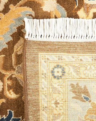 Traditional Mogul Brown Wool Area Rug 6' 1" x 8' 10" - Solo Rugs