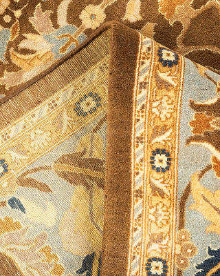 Traditional Mogul Brown Wool Area Rug 6' 1" x 8' 10" - Solo Rugs