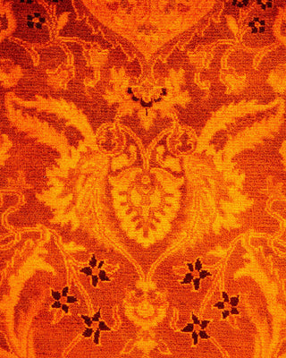 Contemporary Fine Vibrance Orange Wool Area Rug 6' 2" x 9' 0" - Solo Rugs
