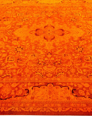 Contemporary Fine Vibrance Orange Wool Area Rug 6' 2" x 9' 0" - Solo Rugs