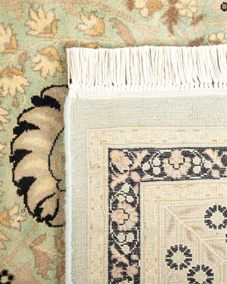 Traditional Mogul Light Blue Wool Area Rug 6' 3" x 9' 1" - Solo Rugs