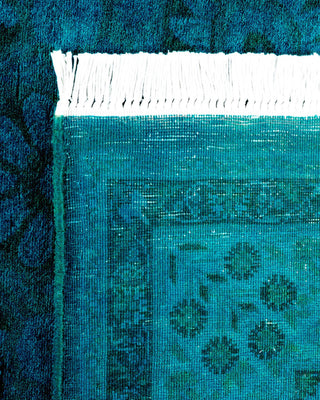 Contemporary Fine Vibrance Green Wool Area Rug 4' 2" x 6' 3" - Solo Rugs
