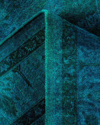 Contemporary Fine Vibrance Green Wool Area Rug 4' 2" x 6' 3" - Solo Rugs