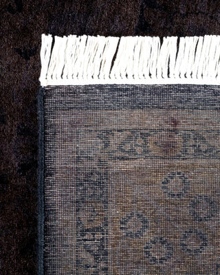 Contemporary Fine Vibrance Black Wool Area Rug 4' 4" x 6' 3" - Solo Rugs