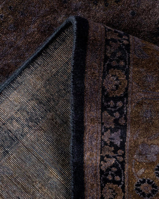 Contemporary Fine Vibrance Black Wool Area Rug 4' 4" x 6' 3" - Solo Rugs