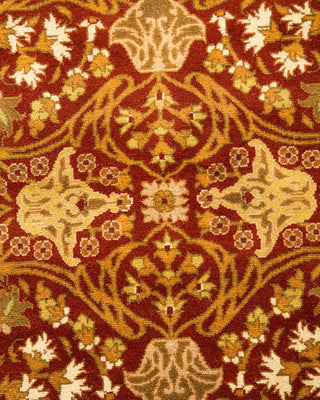 Traditional Mogul Orange Wool Area Rug 3' 3" x 5' 4" - Solo Rugs