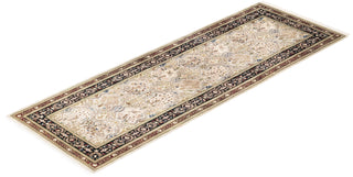 Traditional Mogul Ivory Wool Runner 2' 7" x 7' 8" - Solo Rugs