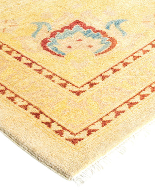 Contemporary Eclectic Ivory Wool Area Rug 12' 3" x 15' 1" - Solo Rugs