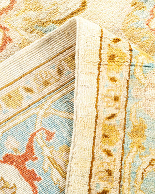 Contemporary Eclectic Ivory Wool Area Rug 6' 5" x 8' 10" - Solo Rugs
