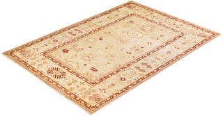 Traditional Ziegler Ivory Wool Area Rug 6' 3" x 8' 10" - Solo Rugs