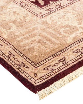 Contemporary Eclectic Red Wool Area Rug 6' 3" x 9' 2" - Solo Rugs
