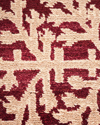 Contemporary Eclectic Red Wool Area Rug 6' 3" x 9' 2" - Solo Rugs