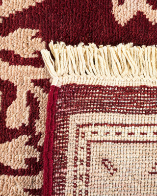 Contemporary Eclectic Red Wool Area Rug 6' 3" x 9' 2" - Solo Rugs