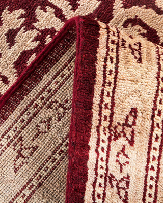 Contemporary Eclectic Red Wool Area Rug 6' 3" x 9' 2" - Solo Rugs