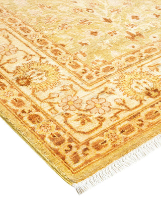Contemporary Eclectic Green Wool Area Rug 6' 3" x 8' 10" - Solo Rugs