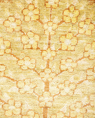 Contemporary Eclectic Green Wool Area Rug 6' 3" x 8' 10" - Solo Rugs