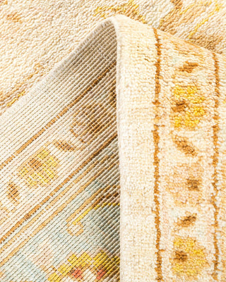 Contemporary Eclectic Ivory Wool Area Rug 6' 3" x 8' 10" - Solo Rugs