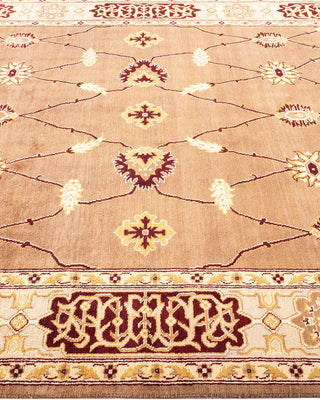 Contemporary Eclectic Brown Wool Area Rug 6' 2" x 9' 1" - Solo Rugs