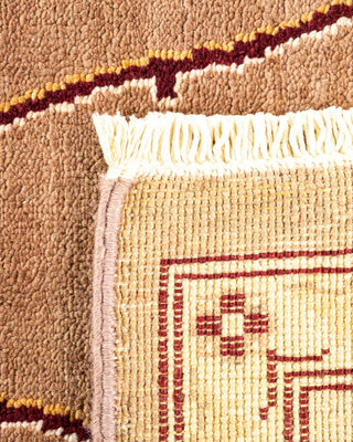 Contemporary Eclectic Brown Wool Area Rug 6' 2" x 9' 1" - Solo Rugs