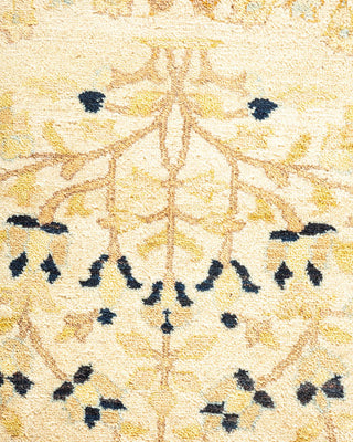 Traditional Mogul Ivory Wool Area Rug 8' 1" x 10' 6" - Solo Rugs
