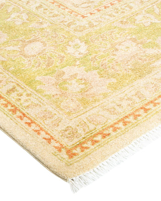 Contemporary Eclectic Ivory Wool Area Rug 9' 3" x 12' 4" - Solo Rugs