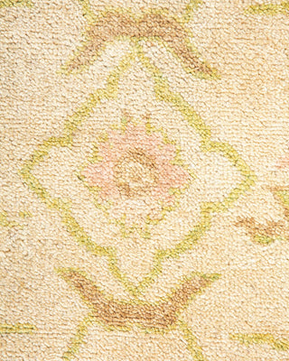 Contemporary Eclectic Ivory Wool Area Rug 9' 3" x 12' 4" - Solo Rugs