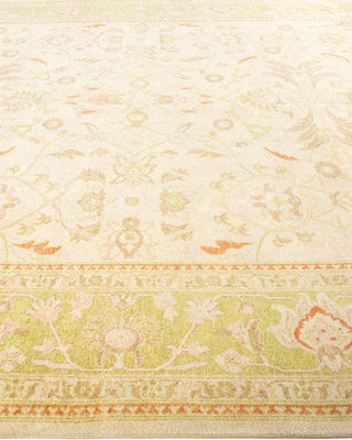 Contemporary Eclectic Ivory Wool Area Rug 9' 3" x 12' 4" - Solo Rugs