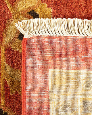 Traditional Mogul Orange Wool Area Rug 12' 3" x 15' 5" - Solo Rugs