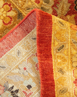Traditional Mogul Orange Wool Area Rug 12' 3" x 15' 5" - Solo Rugs