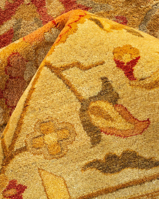 Traditional Mogul Orange Wool Area Rug 12' 3" x 15' 5" - Solo Rugs