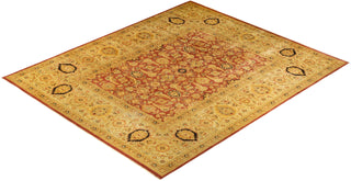 Traditional Mogul Orange Wool Area Rug 12' 3" x 15' 5" - Solo Rugs