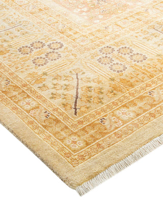 Traditional Mogul Ivory Wool Square Area Rug 8' 0" x 8' 5" - Solo Rugs