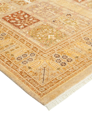 Traditional Mogul Ivory Wool Area Rug 4' 1" x 6' 1" - Solo Rugs