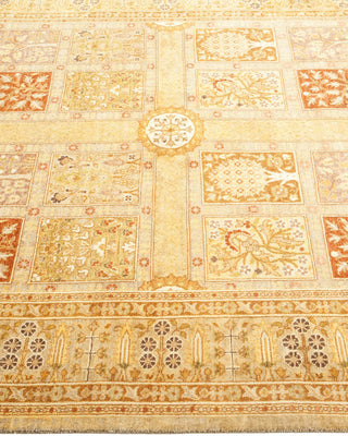 Traditional Mogul Ivory Wool Area Rug 4' 1" x 6' 1" - Solo Rugs