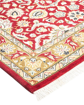 Traditional Mogul Red Wool Area Rug 3' 2" x 5' 4" - Solo Rugs