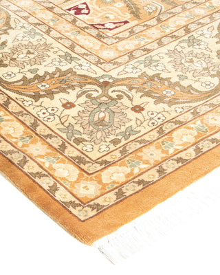 Traditional Mogul Beige Wool Area Rug 8' 1" x 10' 4" - Solo Rugs