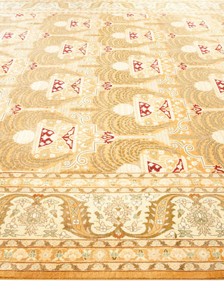 Traditional Mogul Beige Wool Area Rug 8' 1" x 10' 4" - Solo Rugs
