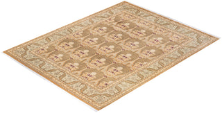 Traditional Mogul Beige Wool Area Rug 8' 1" x 10' 4" - Solo Rugs