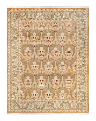 Traditional Mogul Beige Wool Area Rug 8' 1" x 10' 4" - Solo Rugs