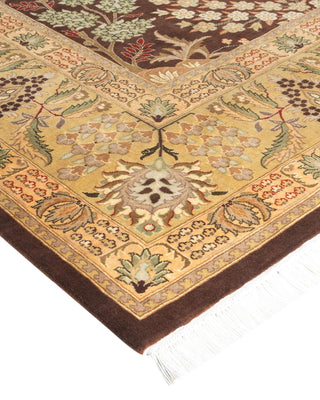 Traditional Mogul Brown Wool Area Rug 8' 3" x 10' 5" - Solo Rugs