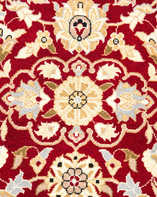 Traditional Mogul Red Wool Area Rug 4' 1" x 6' 0" - Solo Rugs