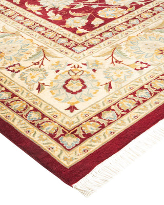 Traditional Mogul Red Wool Area Rug 9' 3" x 12' 0" - Solo Rugs