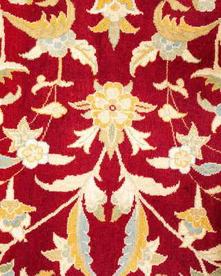 Traditional Mogul Red Wool Area Rug 9' 3" x 12' 0" - Solo Rugs