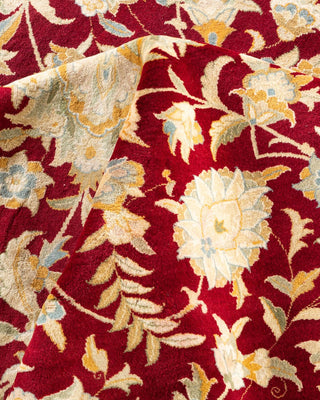 Traditional Mogul Red Wool Area Rug 9' 3" x 12' 0" - Solo Rugs